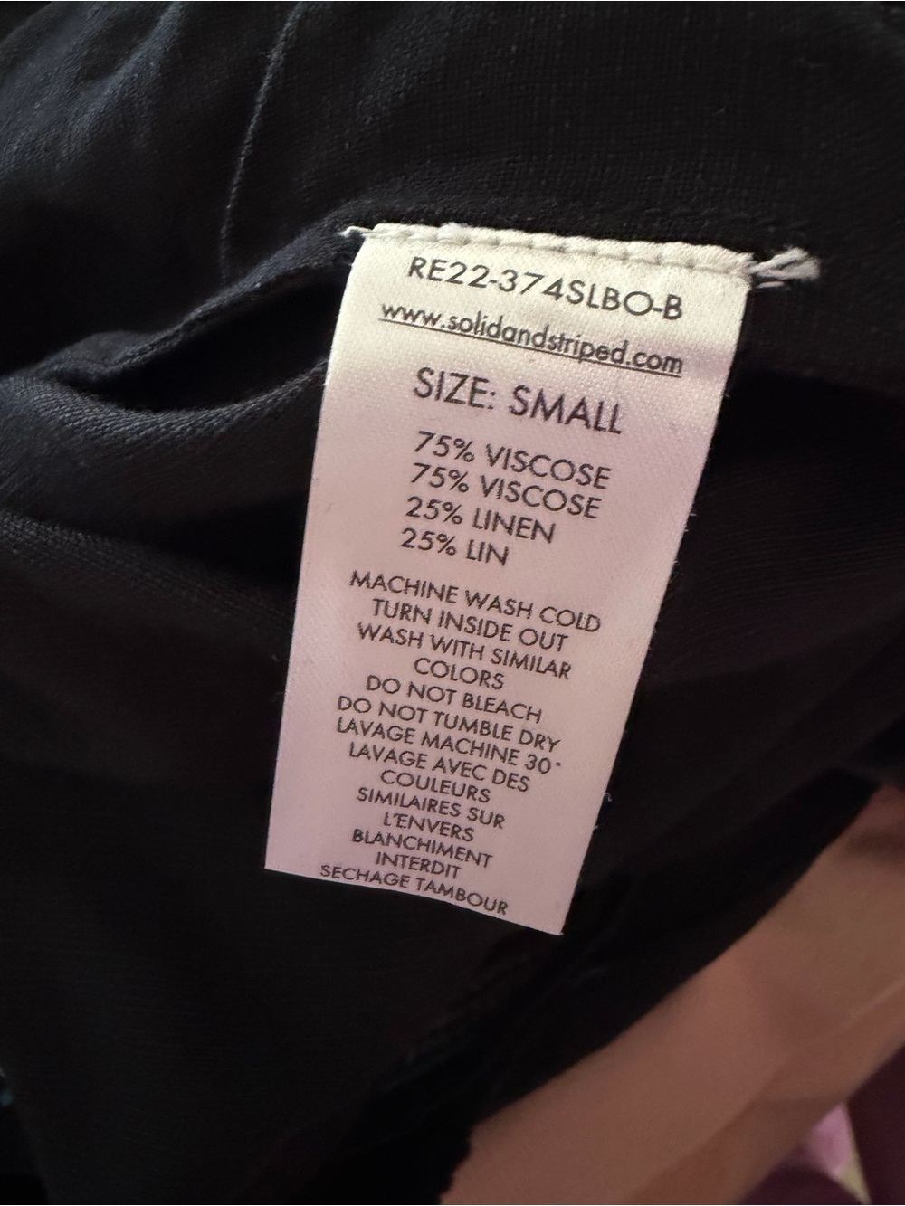 Solid & Striped The Jamie Dress Blackout Linen Blend Embroidered Strap NWT - Picture 9 of 11